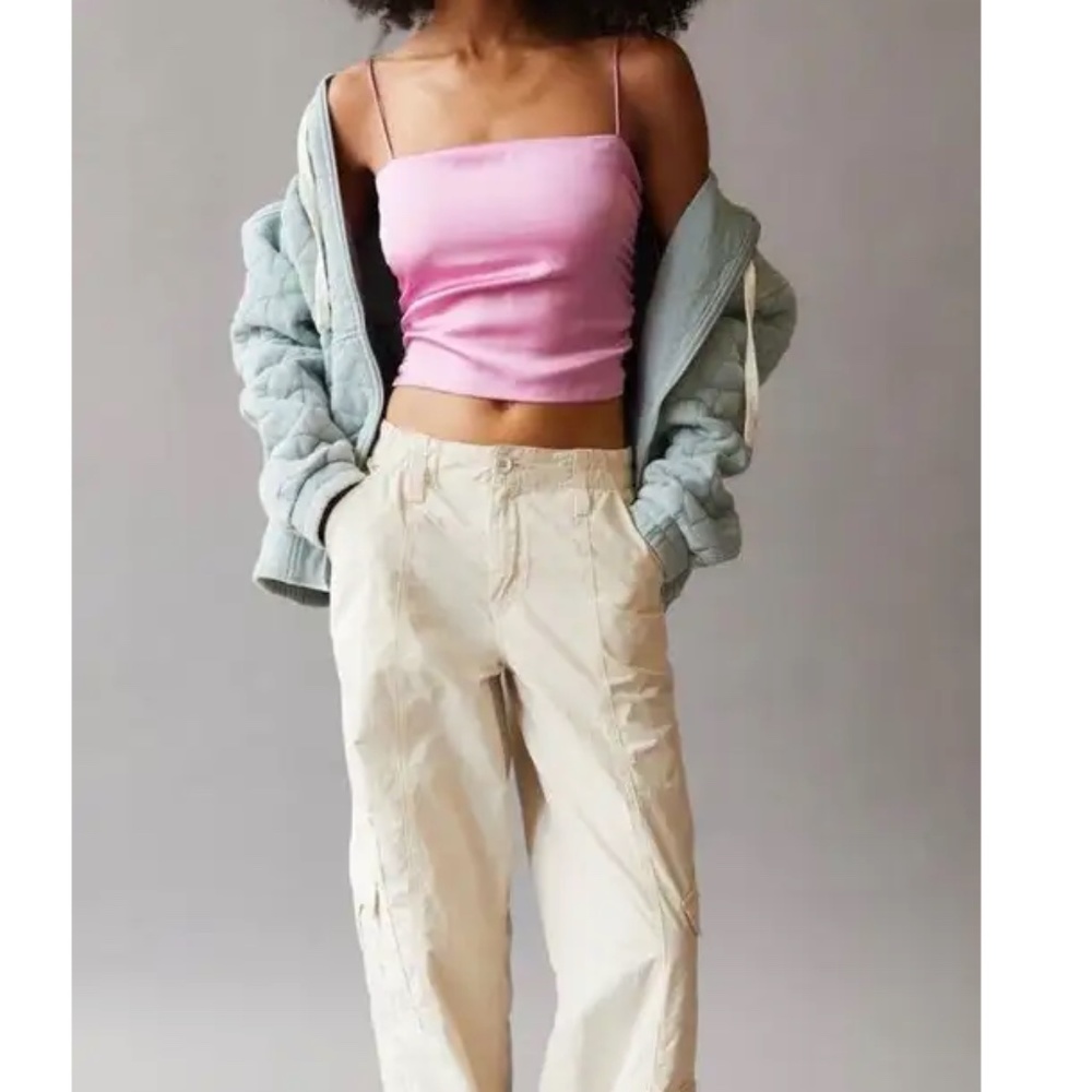 Urban Outfitters Satin Pink Tank Top Size Medium - Picture 2 of 3